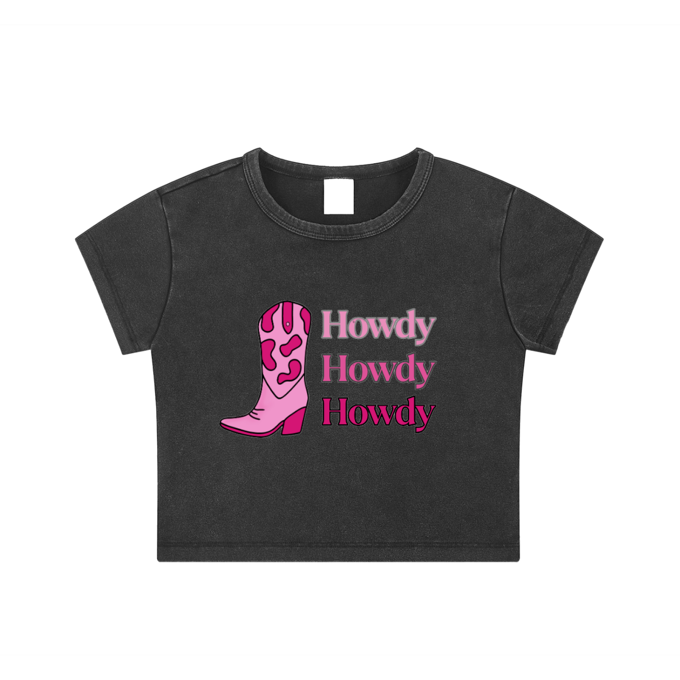 Pink Howdy Crop Top