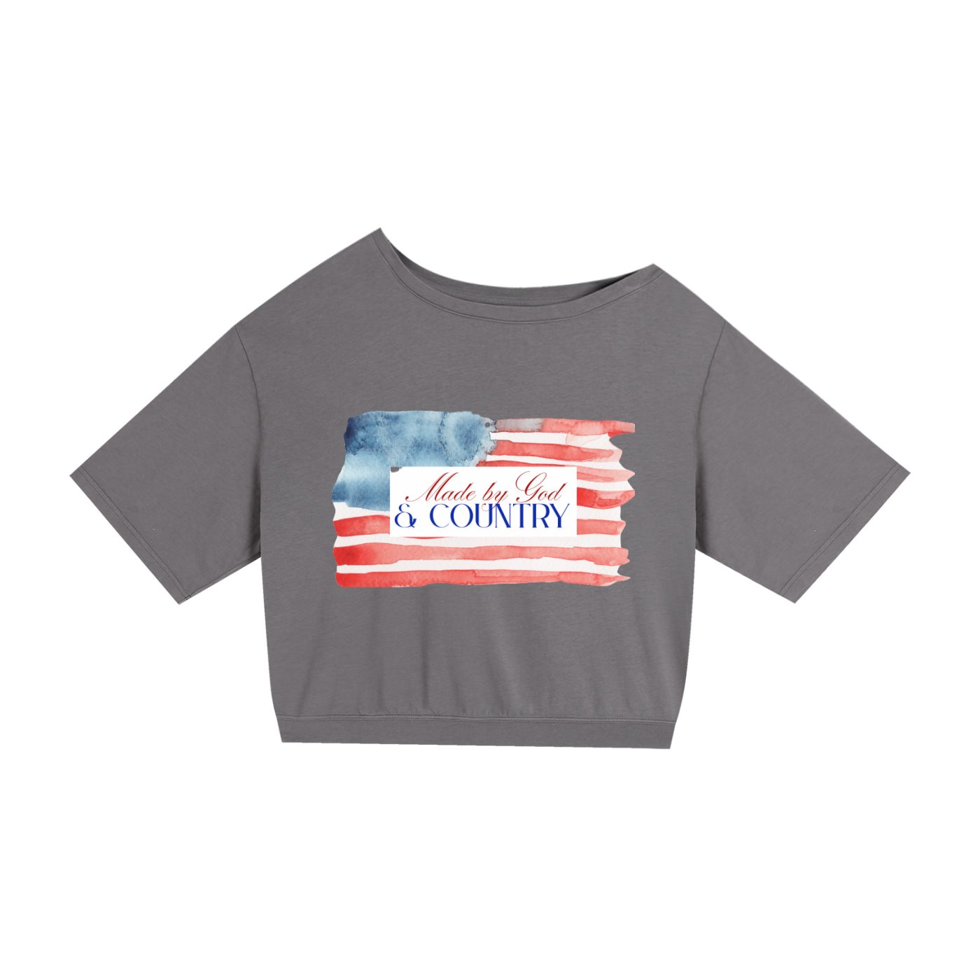 God and Country Asymmetric Shoulder T-Shirt