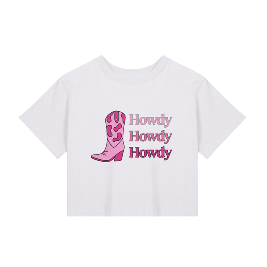 Pink Howdy Baby Tee
