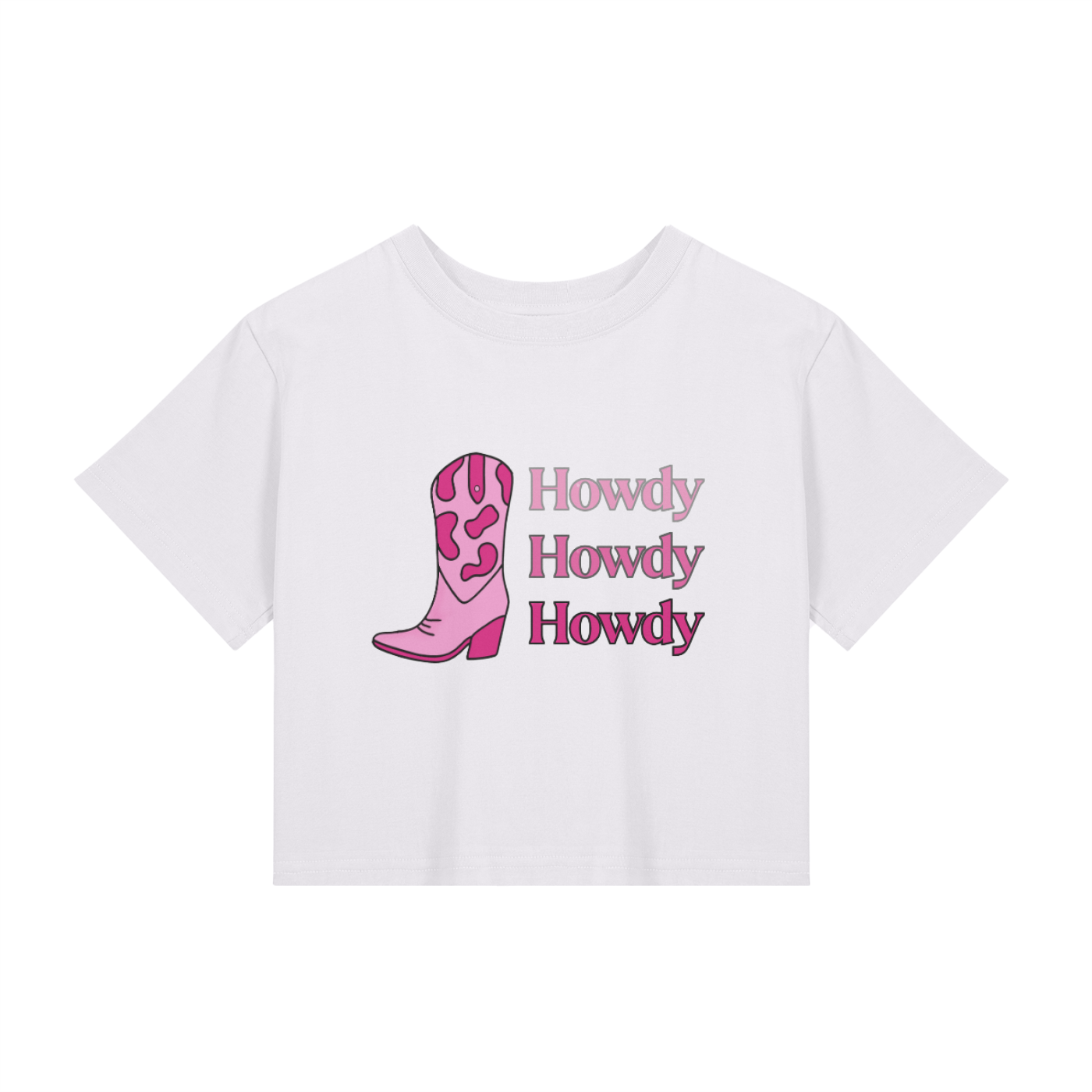 Pink Howdy Baby Tee