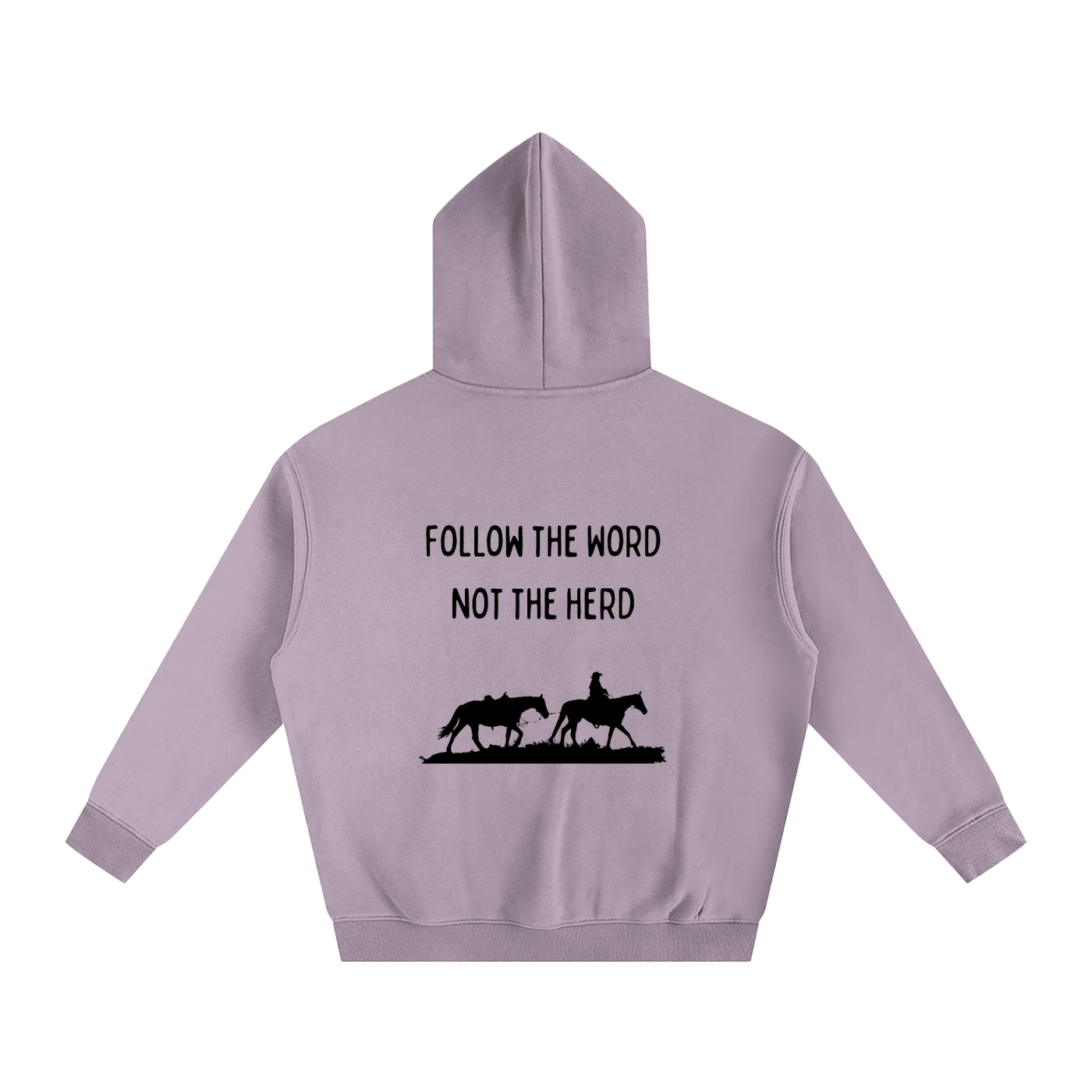 Unisex Oversize Follow the Word Hoodie (Black Letters)