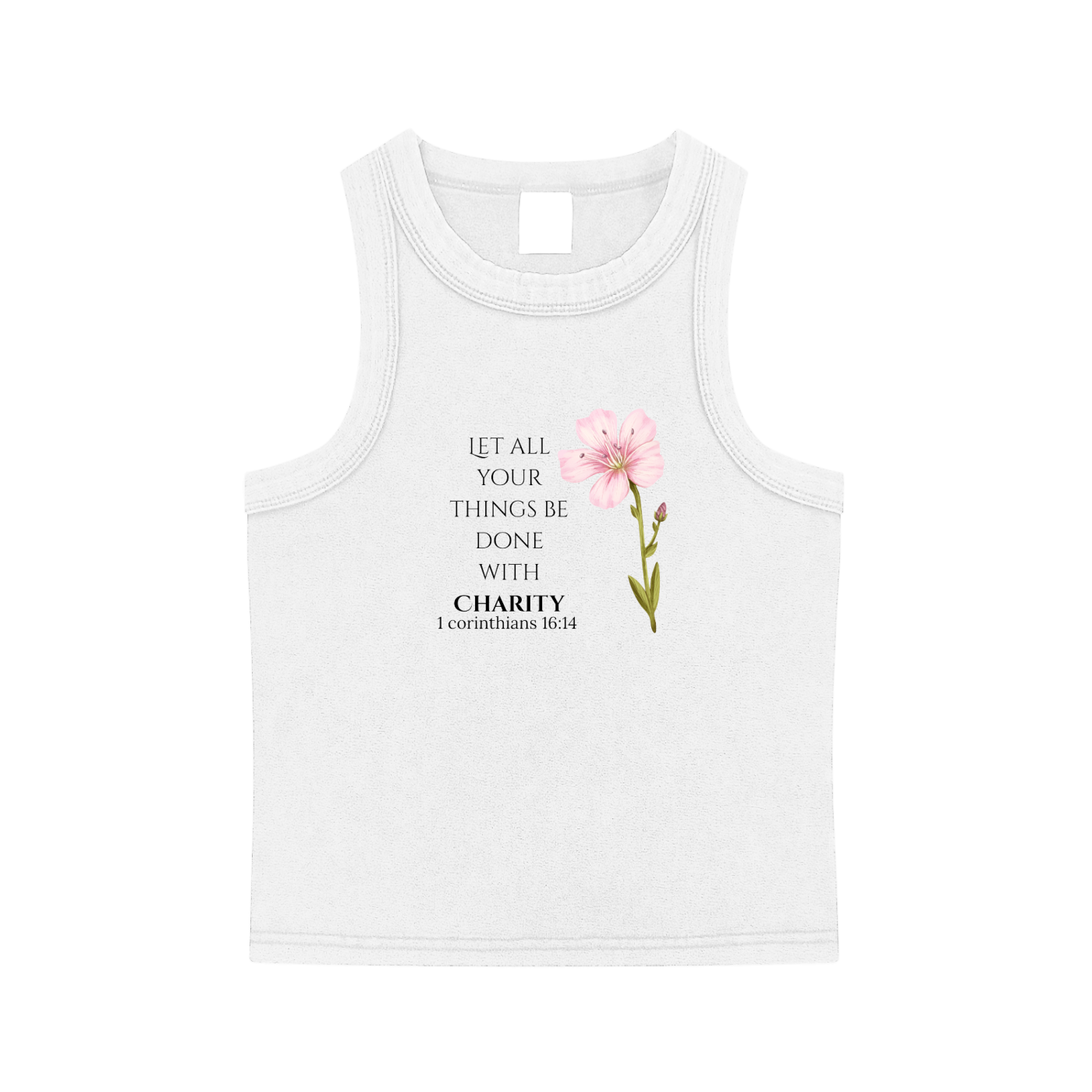 Women's Charity Tank Top (Black Letters)