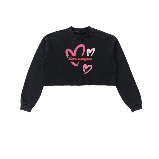 Women's Cropped Love Everyone Sweatshirt