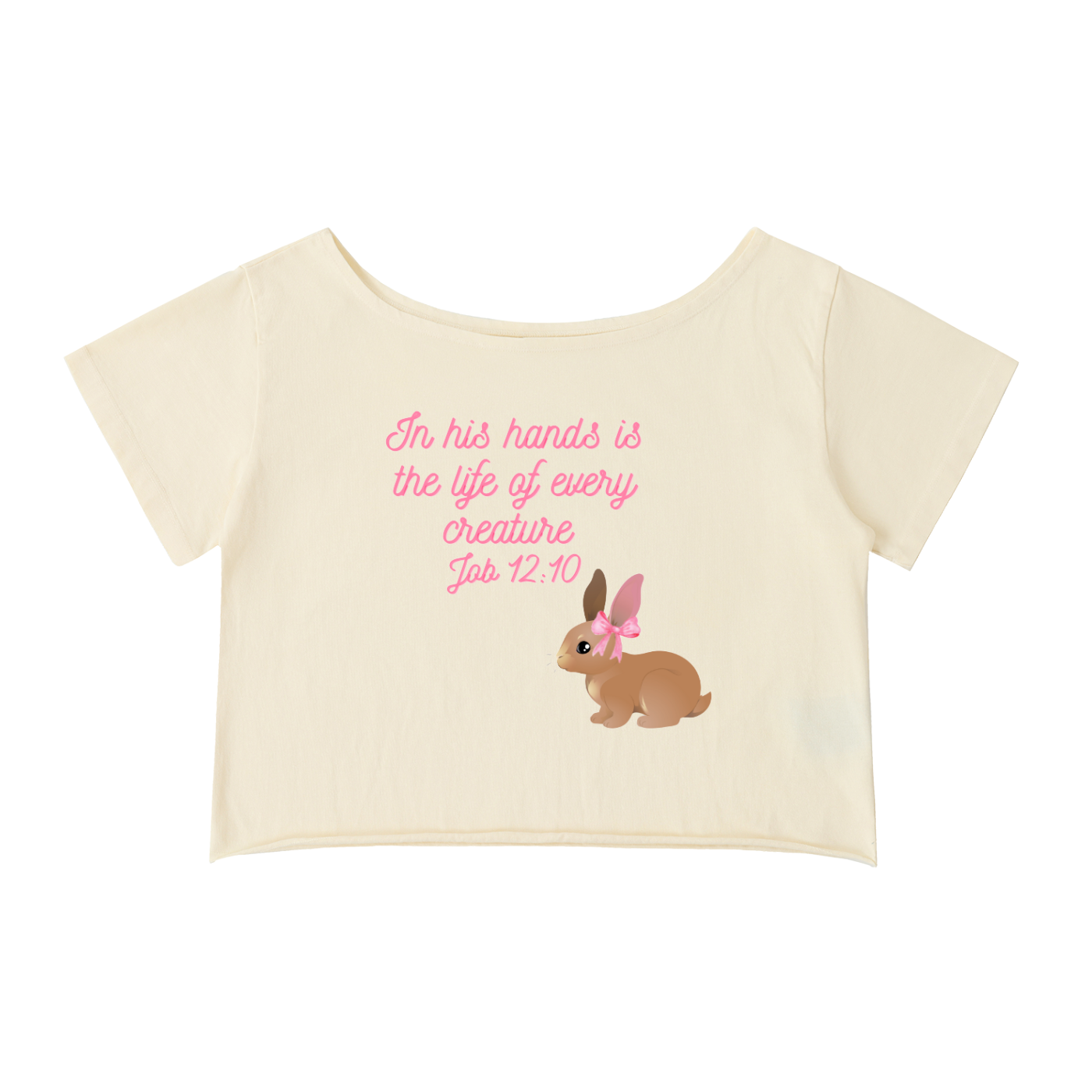 Off-Shoulder Bunny T-Shirt