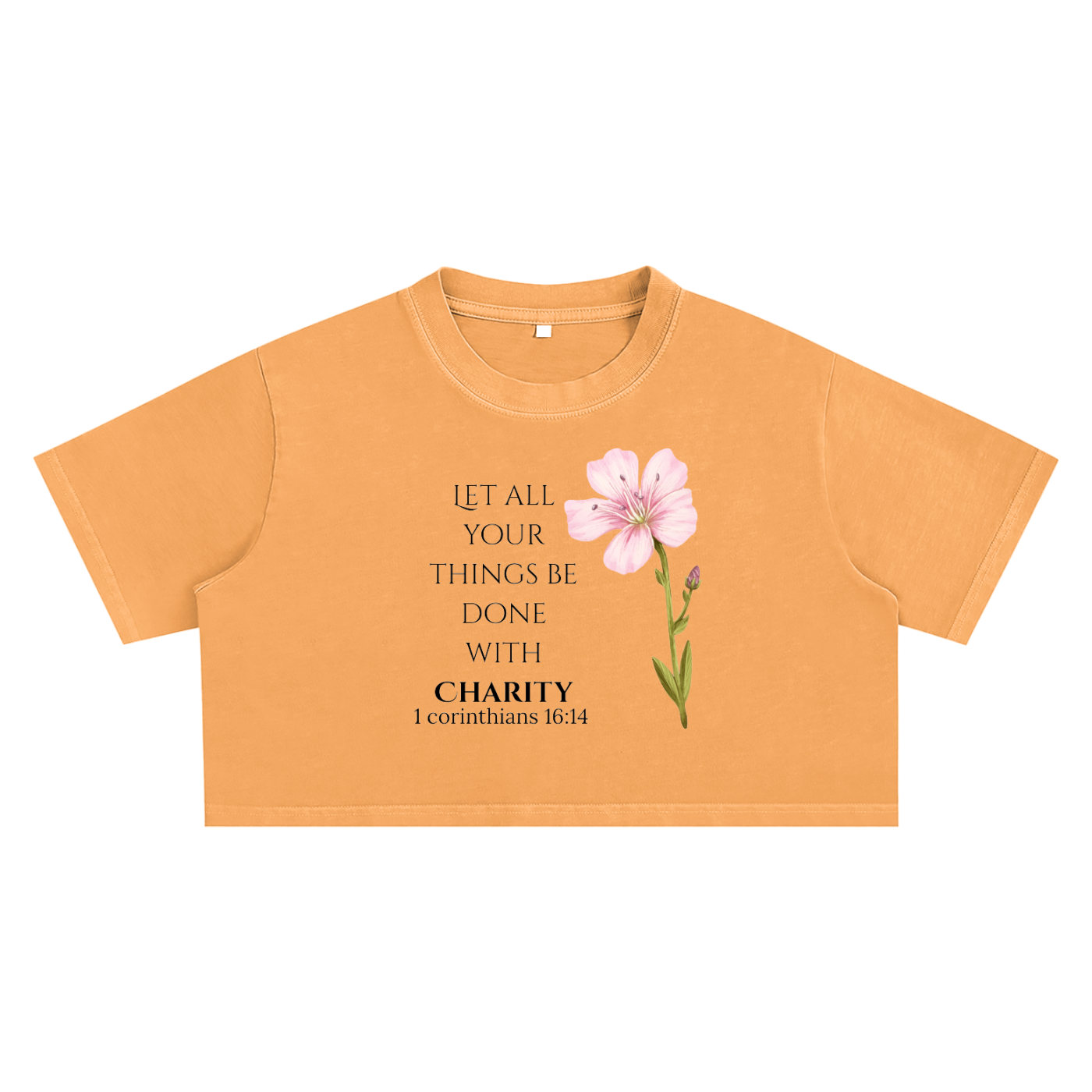 Women's Charity Crop Top (Black Letters)