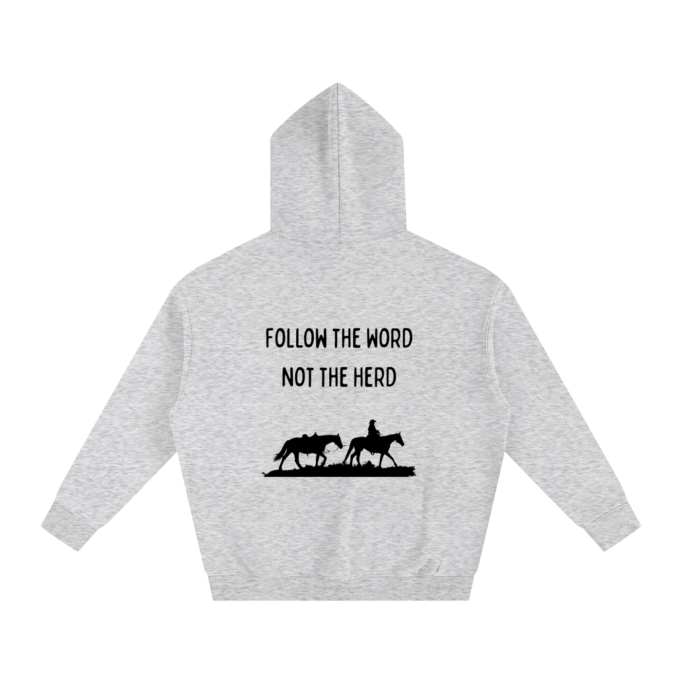 Unisex Oversize Follow the Word Hoodie (Black Letters)