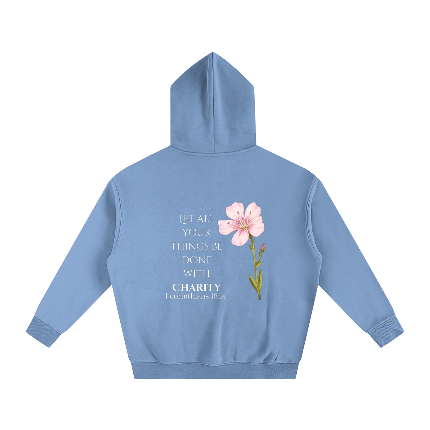 Women's Oversize Fleeced Charity Hoodie (White Letters)