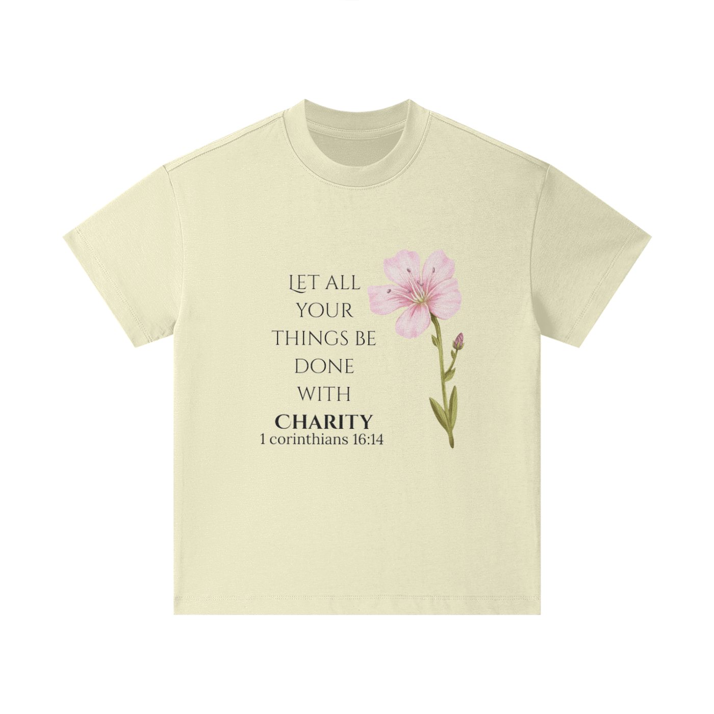 Girls' Charity T-shirt (Black Letters)