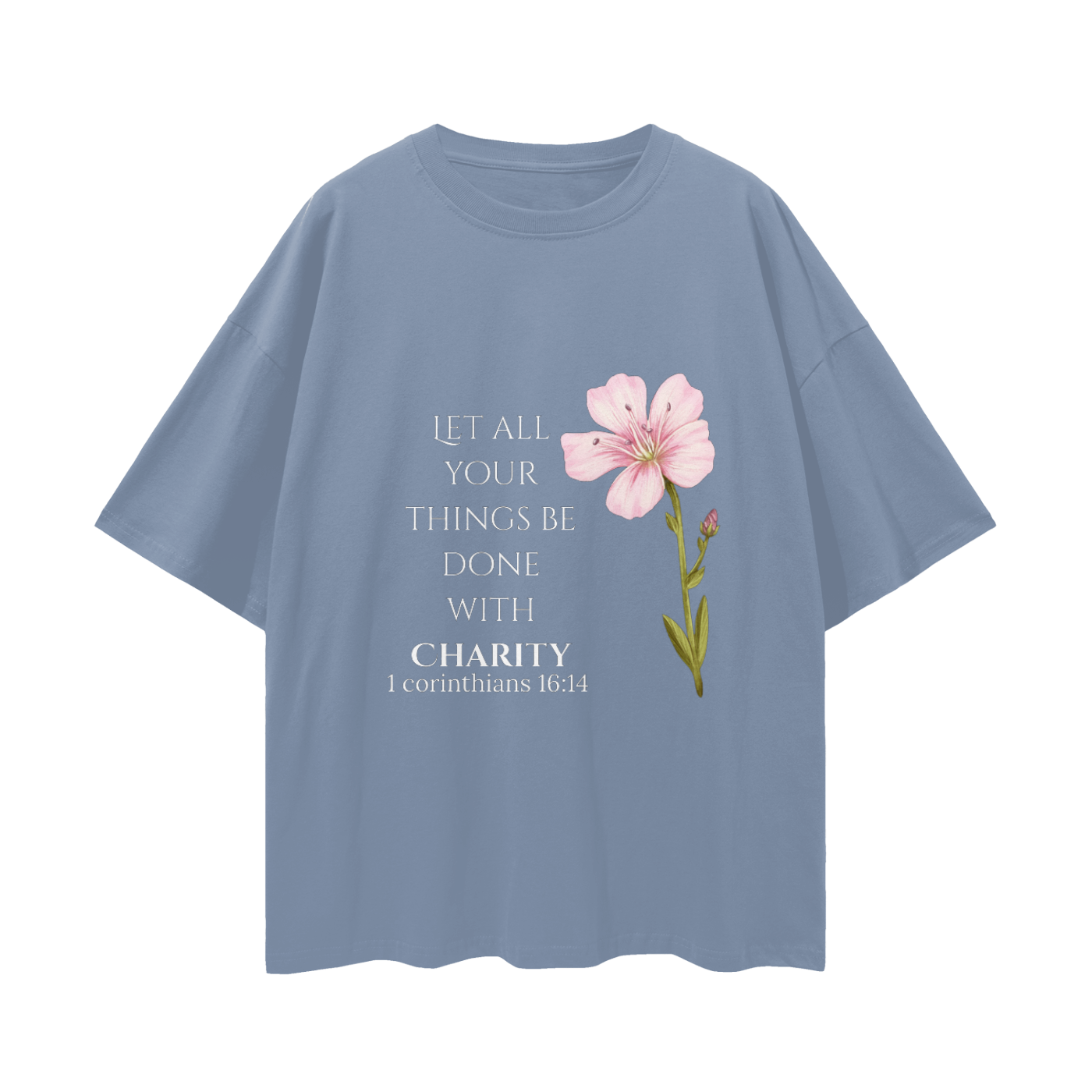 Women's Oversize Charity Tee (White Letters)