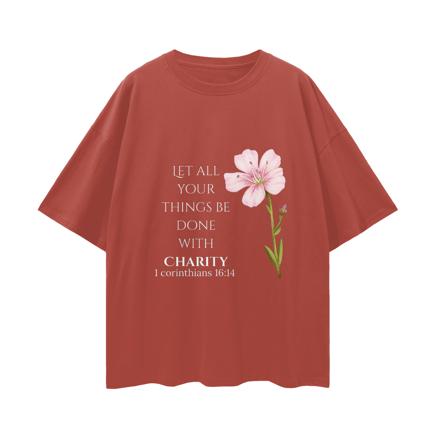 Women's Oversize Charity Tee (White Letters)