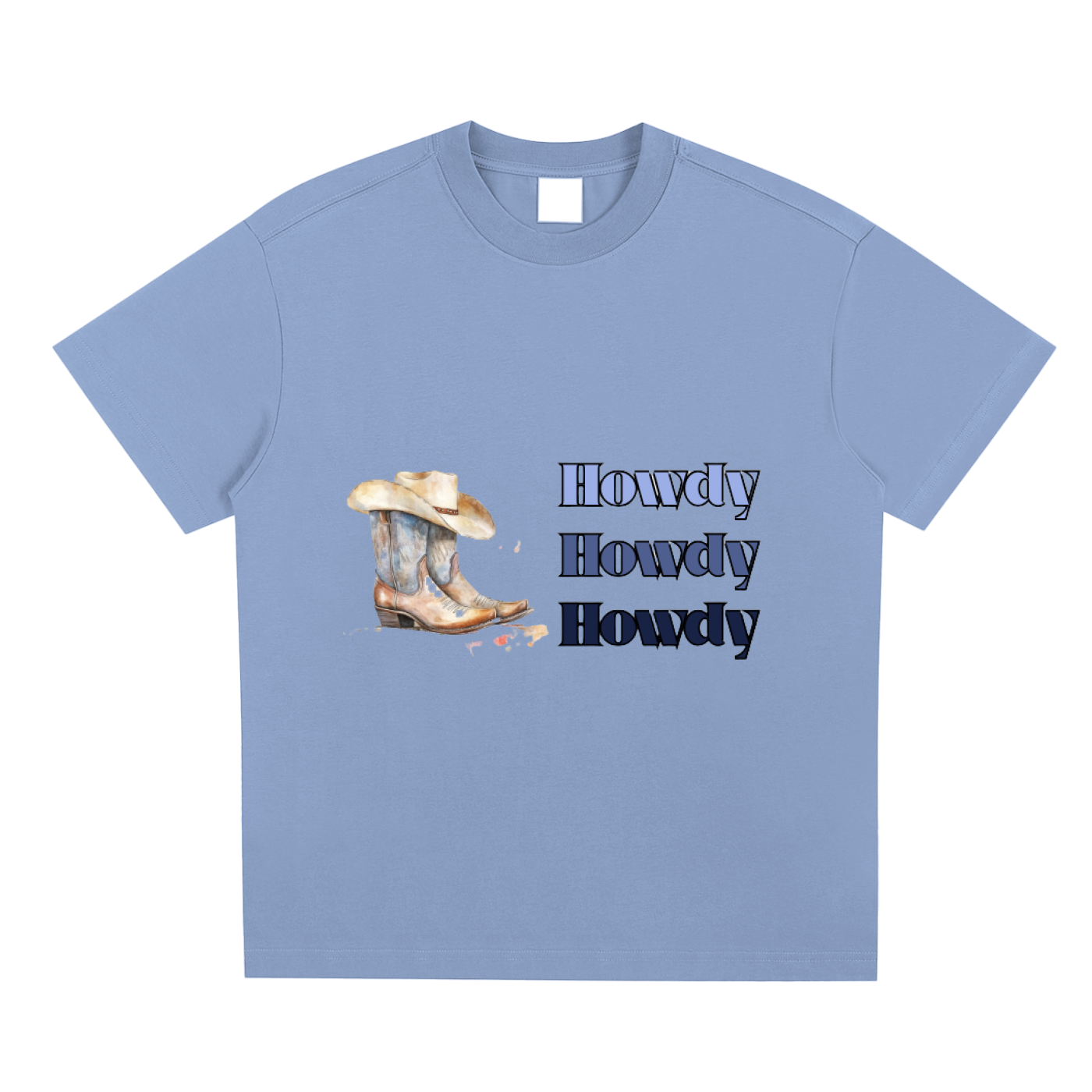 Blue Howdy Quick-Dry T-shirt