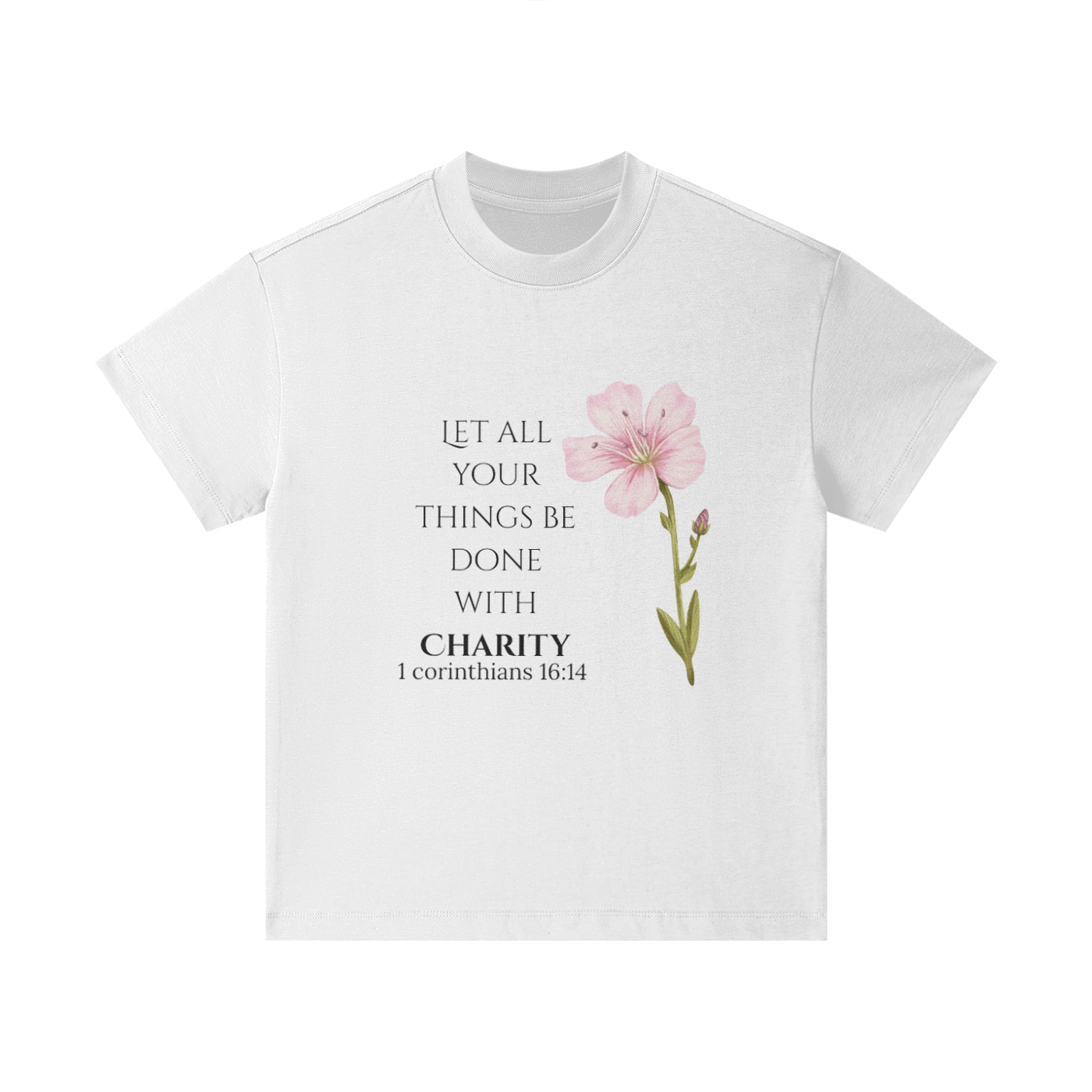 Girls' Charity T-shirt (Black Letters)