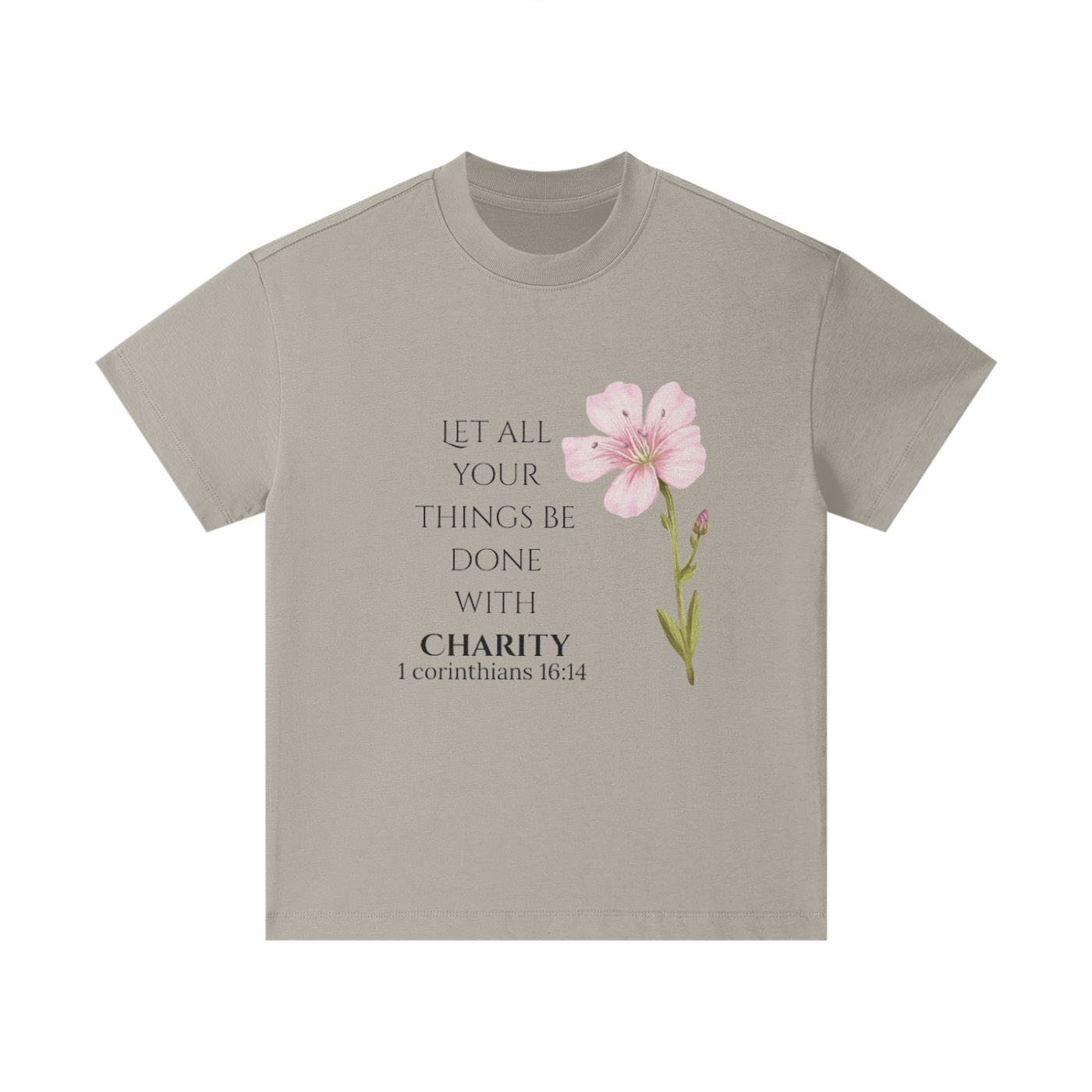 Girls' Charity T-shirt (Black Letters)