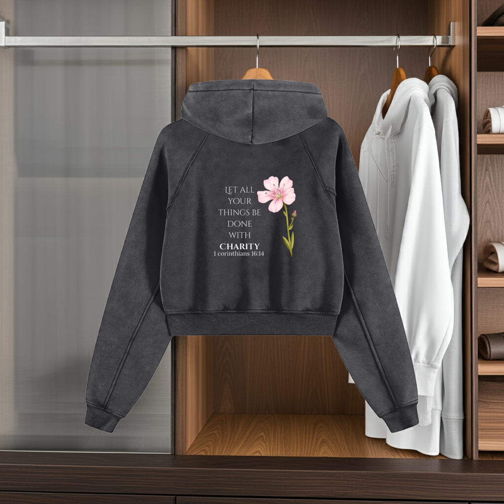 Women's Cropped Charity Hoodie