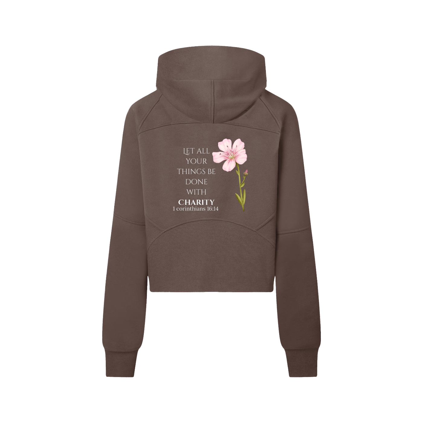 Women's Half-Zip Charity Hoodie (White Letters)