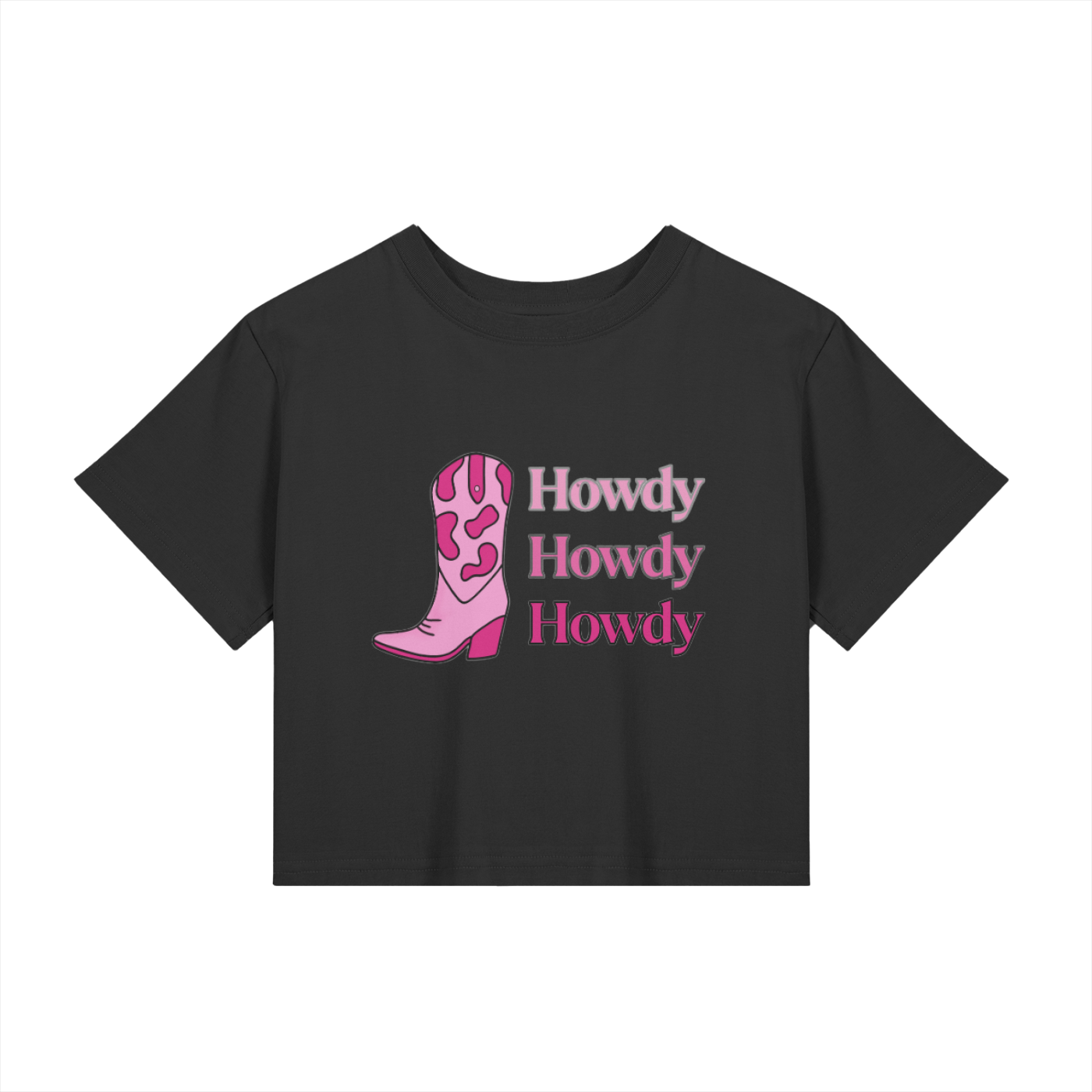 Pink Howdy Baby Tee