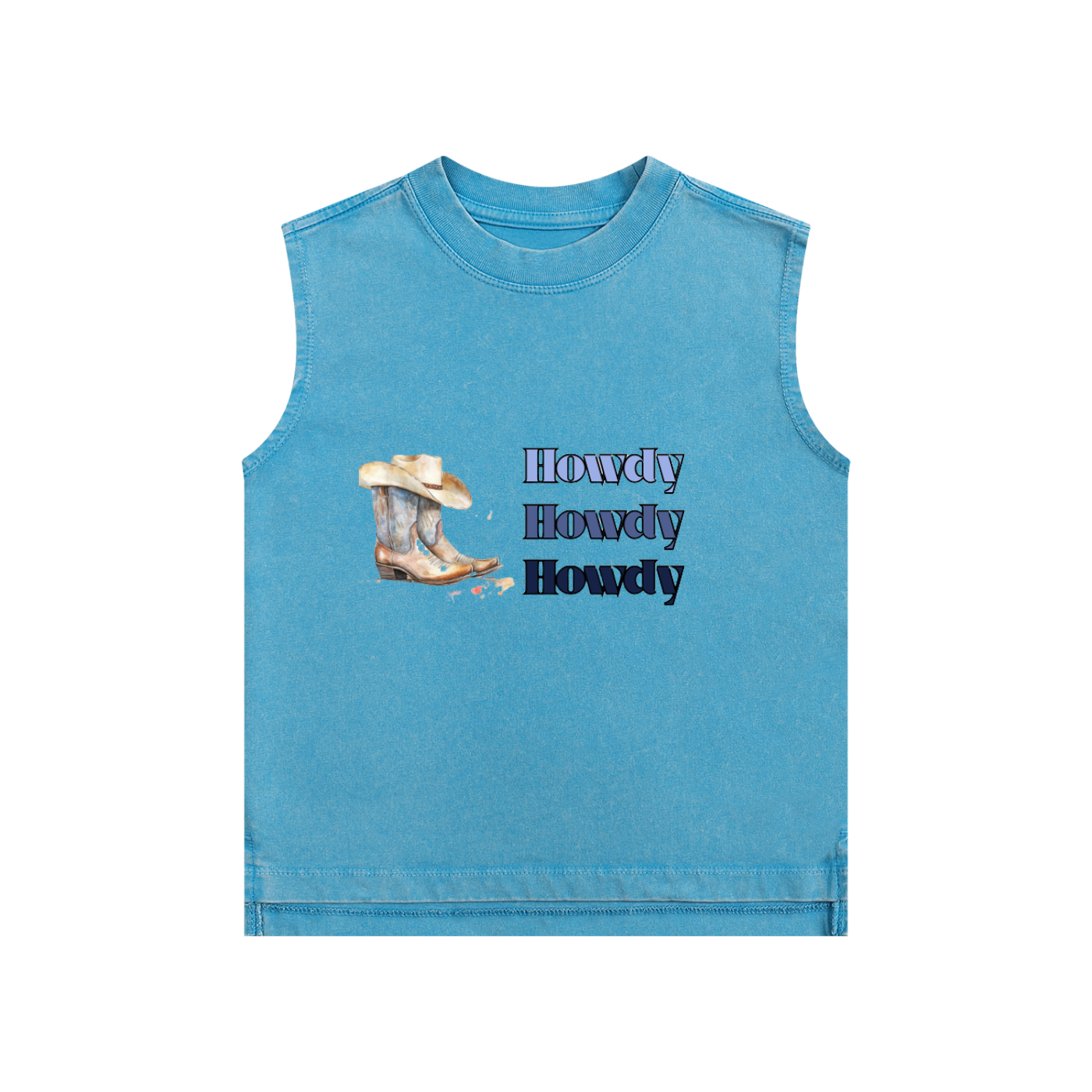 Blue Howdy Kids' Tank Top