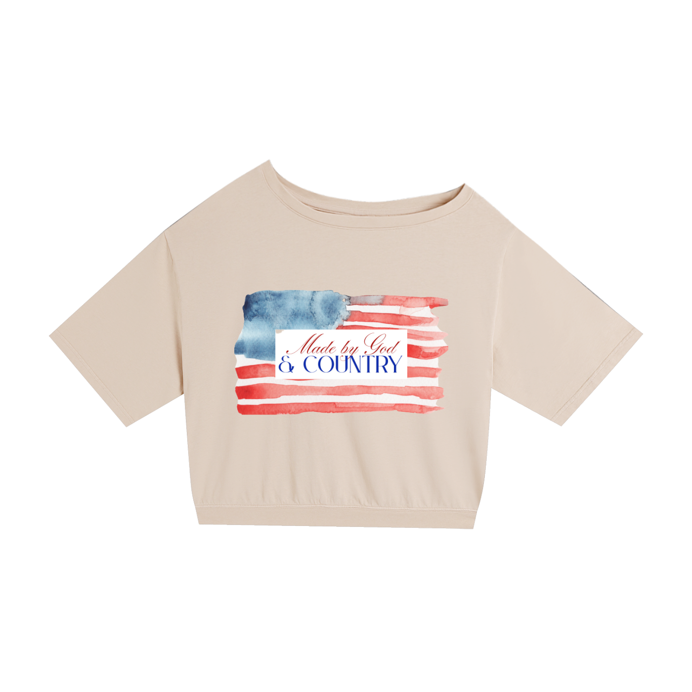 God and Country Asymmetric Shoulder T-Shirt