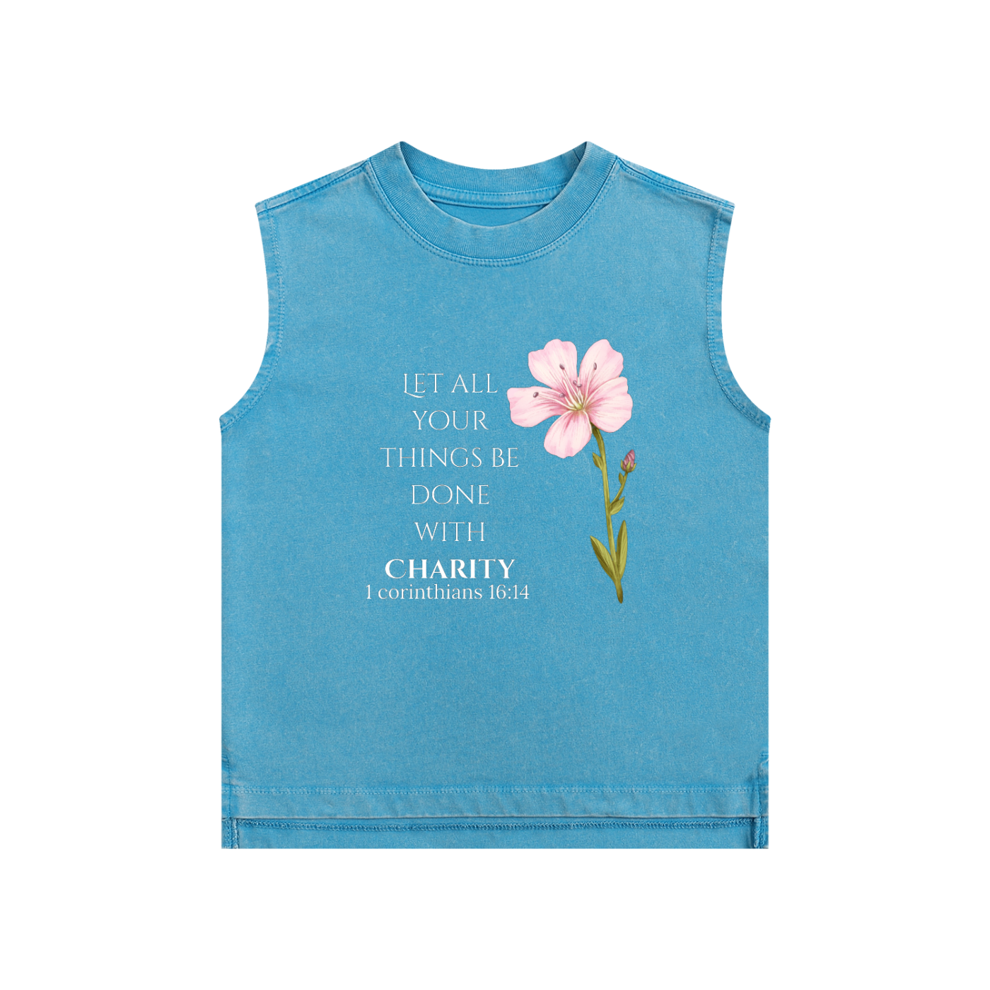 Girls' Charity Tank Top (White Letters)