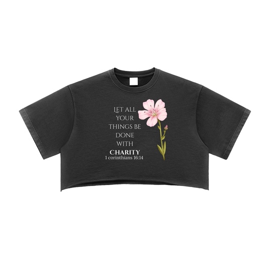 Women's Raw Edge Charity Crop Top