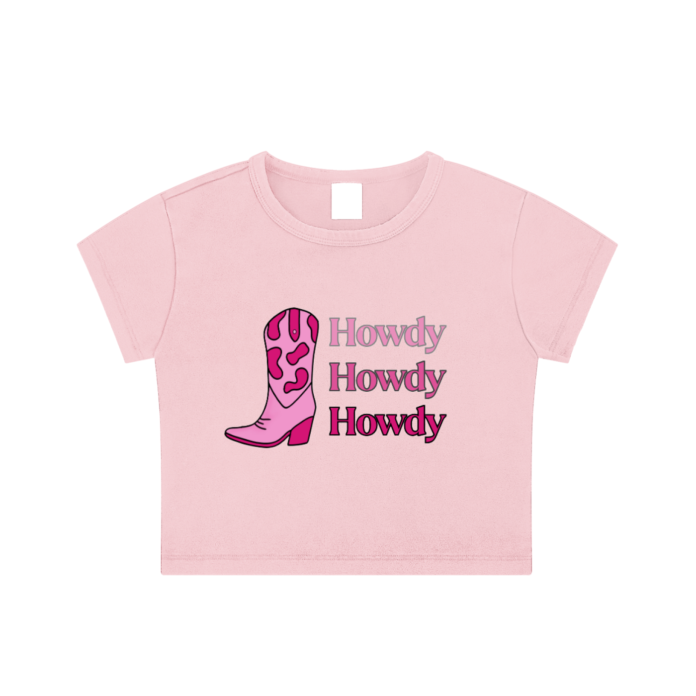 Pink Howdy Crop Top