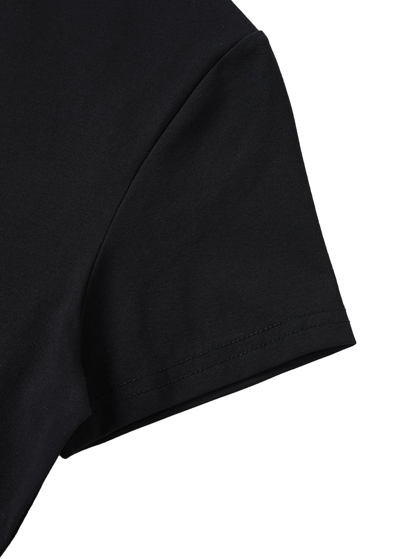 Women's Bodycon Crewneck Charity T-Shirt (Black Letters)