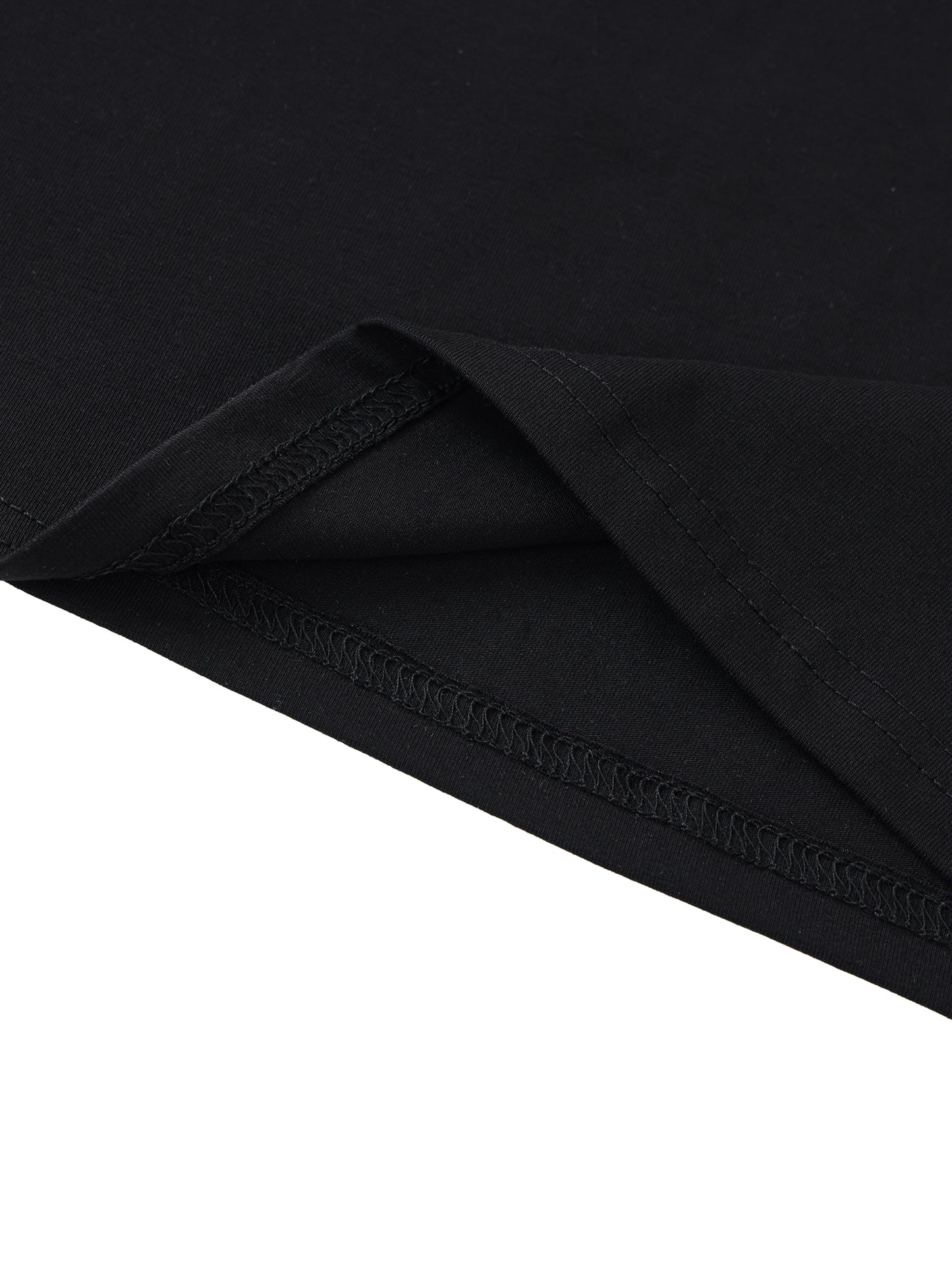 Women's Bodycon Crewneck Charity T-Shirt (Black Letters)